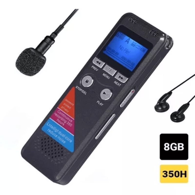 Comprar Grabador Microfono Voz Audio Digital Pro en Electroshopy - Ángulo 3